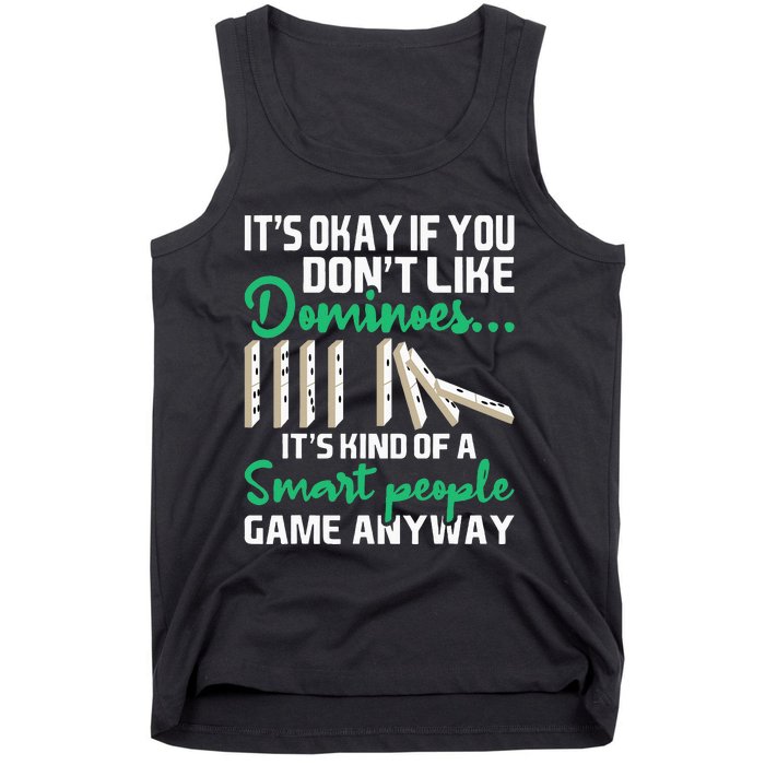 Smart People Game Anyway  Dominoes Lover Domino Player Tank Top