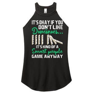 Smart People Game Anyway  Dominoes Lover Domino Player Women's Perfect Tri Rocker Tank