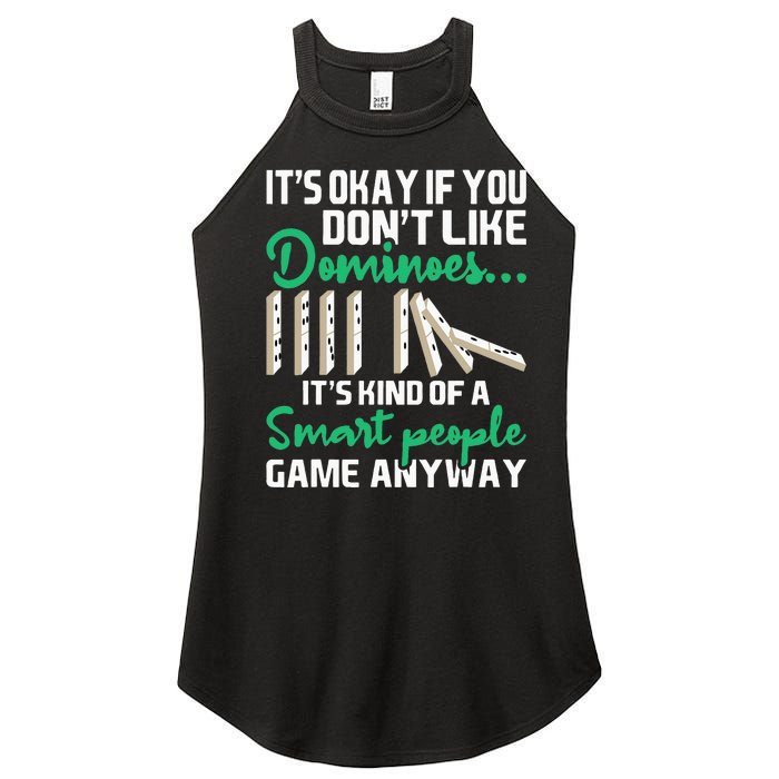 Smart People Game Anyway  Dominoes Lover Domino Player Women's Perfect Tri Rocker Tank