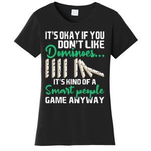 Smart People Game Anyway  Dominoes Lover Domino Player Women's T-Shirt