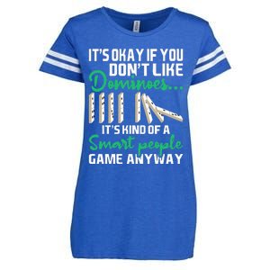 Smart People Game Anyway  Dominoes Lover Domino Player Enza Ladies Jersey Football T-Shirt