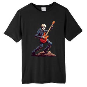 Skeleton Playing Guitar Rock And Roll Skeleton Hand Gift Tall Fusion ChromaSoft Performance T-Shirt