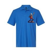 Skeleton Playing Guitar Rock And Roll Skeleton Hand Gift Softstyle Adult Sport Polo