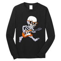 Skeleton Playing Guitar Rock & Roll Halloween Long Sleeve Shirt