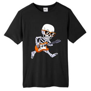 Skeleton Playing Guitar Rock & Roll Halloween Tall Fusion ChromaSoft Performance T-Shirt