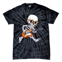 Skeleton Playing Guitar Rock & Roll Halloween Tie-Dye T-Shirt