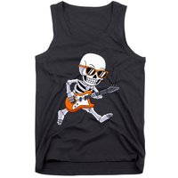 Skeleton Playing Guitar Rock & Roll Halloween Tank Top