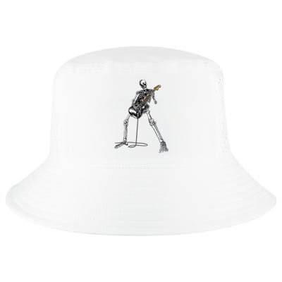 Skeleton Playing Guitar Rock And Roll Cool Comfort Performance Bucket Hat