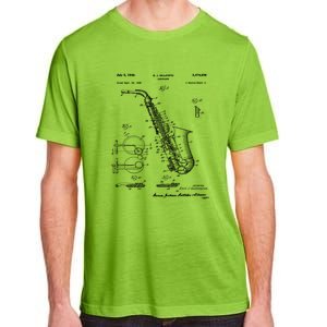 Saxophone Patent Graphic Gift Adult ChromaSoft Performance T-Shirt