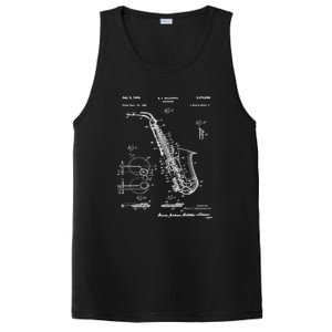 Saxophone Patent Graphic Gift PosiCharge Competitor Tank