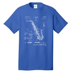 Saxophone Patent Graphic Gift Tall T-Shirt