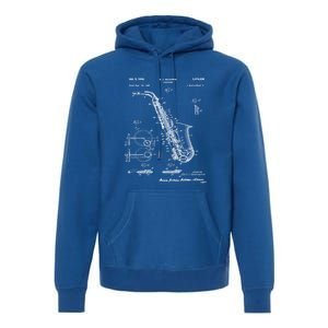 Saxophone Patent Graphic Gift Premium Hoodie