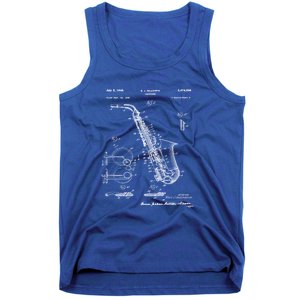 Saxophone Patent Graphic Gift Tank Top