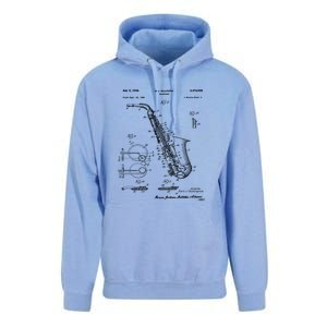 Saxophone Patent Graphic Gift Unisex Surf Hoodie