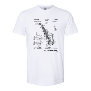 Saxophone Patent Graphic Gift Softstyle CVC T-Shirt