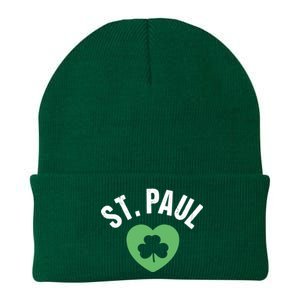 St Patricks Green Heart Irish Saint Pattys Day Lucky St Paul Cute Gift Knit Cap Winter Beanie