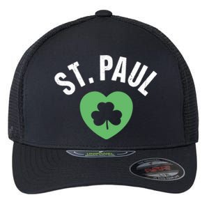 St Patricks Green Heart Irish Saint Pattys Day Lucky St Paul Cute Gift Flexfit Unipanel Trucker Cap