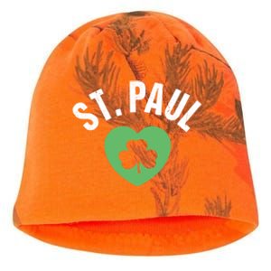 St Patricks Green Heart Irish Saint Pattys Day Lucky St Paul Cute Gift Kati - Camo Knit Beanie