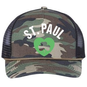 St Patricks Green Heart Irish Saint Pattys Day Lucky St Paul Cute Gift Retro Rope Trucker Hat Cap