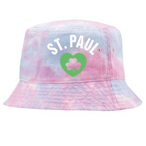 St Patricks Green Heart Irish Saint Pattys Day Lucky St Paul Cute Gift Tie-Dyed Bucket Hat