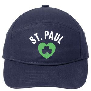 St Patricks Green Heart Irish Saint Pattys Day Lucky St Paul Cute Gift 7-Panel Snapback Hat