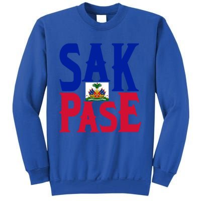 Sak Pase Gift Cute Haitian Creole Pride Gift Tall Sweatshirt