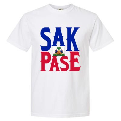 Sak Pase Gift Cute Haitian Creole Pride Gift Garment-Dyed Heavyweight T-Shirt