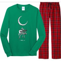 Skeleton Playing Guitar Band Long Sleeve Pajama Set