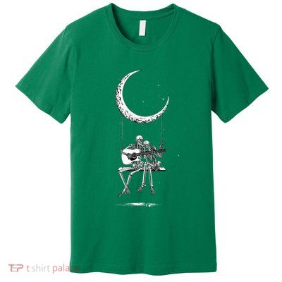 Skeleton Playing Guitar Band Premium T-Shirt