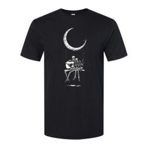 Skeleton Playing Guitar Band Softstyle CVC T-Shirt