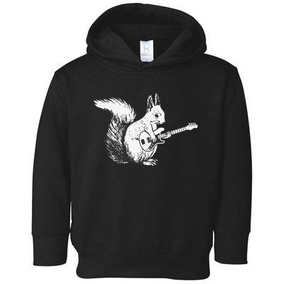 Squirrel Playing Guitar Awesome Guitar Lover Toddler Hoodie