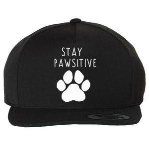 Stay Pawsitive Gift Wool Snapback Cap