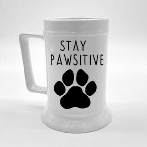 Stay Pawsitive Gift Beer Stein