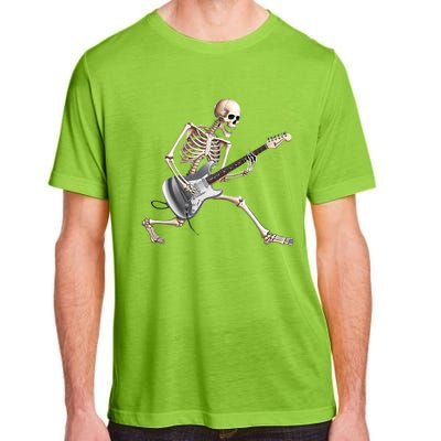 Skeleton Playing Guitar Rock And Roll Band Graphic Adult ChromaSoft Performance T-Shirt