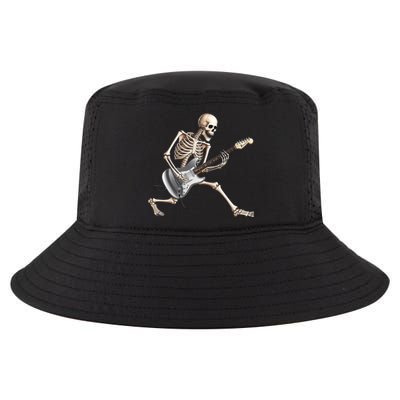 Skeleton Playing Guitar Rock And Roll Band Graphic Cool Comfort Performance Bucket Hat