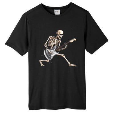 Skeleton Playing Guitar Rock And Roll Band Graphic Tall Fusion ChromaSoft Performance T-Shirt