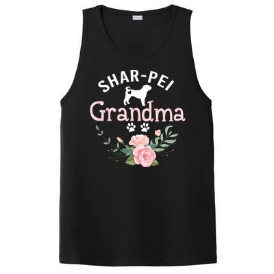 Shar Pei Grandma Funny Gift Mom Cute Dog Lover Christmas Gift PosiCharge Competitor Tank