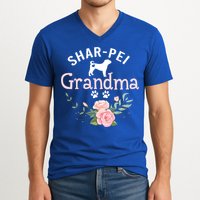 Shar Pei Grandma Funny Gift Mom Cute Dog Lover Christmas Gift V-Neck T-Shirt
