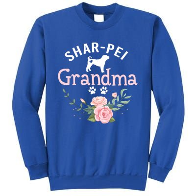 Shar Pei Grandma Funny Gift Mom Cute Dog Lover Christmas Gift Tall Sweatshirt