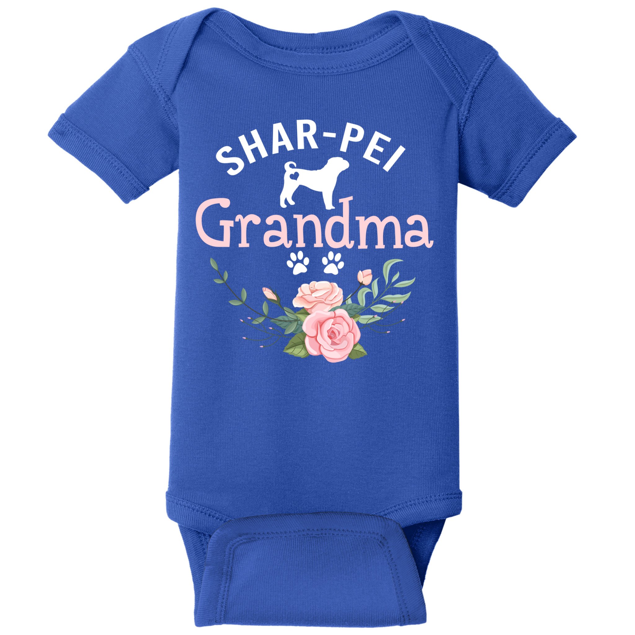 Shar Pei Grandma Funny Gift Mom Cute Dog Lover Christmas Gift Baby Bodysuit