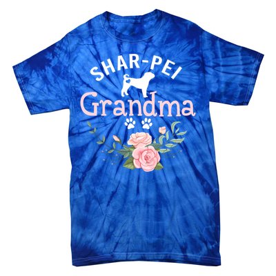 Shar Pei Grandma Funny Gift Mom Cute Dog Lover Christmas Gift Tie-Dye T-Shirt