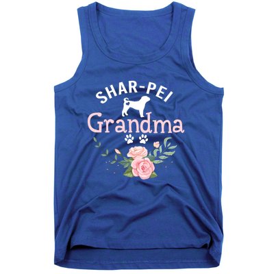 Shar Pei Grandma Funny Gift Mom Cute Dog Lover Christmas Gift Tank Top