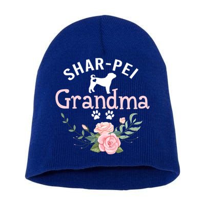Shar Pei Grandma Funny Gift Mom Cute Dog Lover Christmas Gift Short Acrylic Beanie
