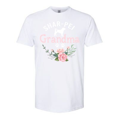 Shar Pei Grandma Funny Gift Mom Cute Dog Lover Christmas Gift Softstyle CVC T-Shirt