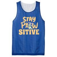 Stay Pawsitive Gift Mesh Reversible Basketball Jersey Tank