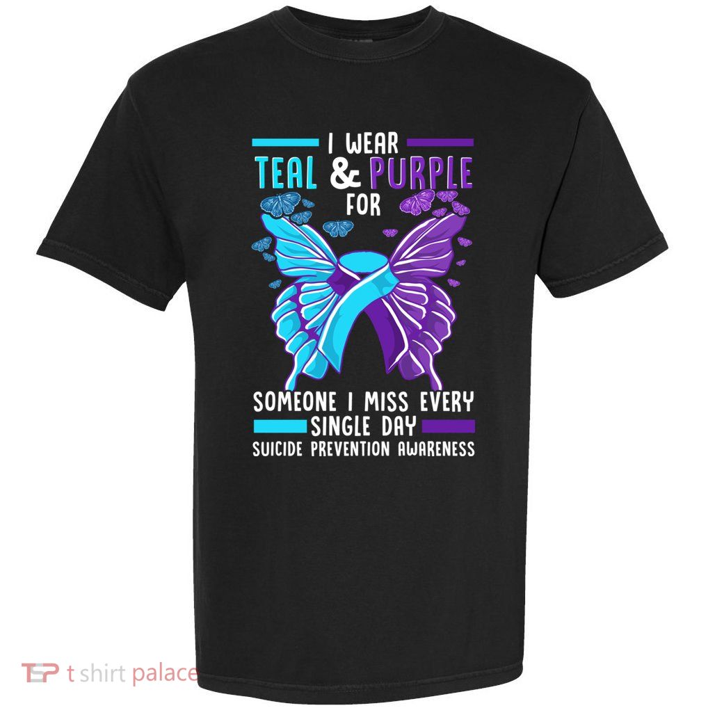 Suicide Prevention Gift Suicide Awareness Ribbon Support Cute Gift Garment-Dyed Heavyweight T-Shirt