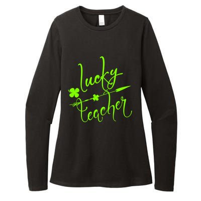 St Patrick Gift Lucky Teacher Cute Bold And Trendy Gift Womens CVC Long Sleeve Shirt