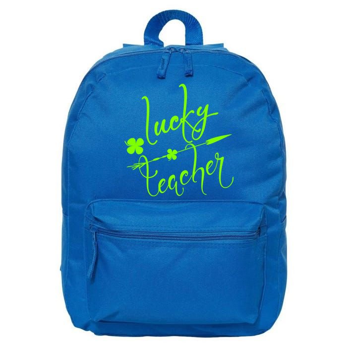 St Patrick Gift Lucky Teacher Cute Bold And Trendy Gift 16 in Basic Backpack