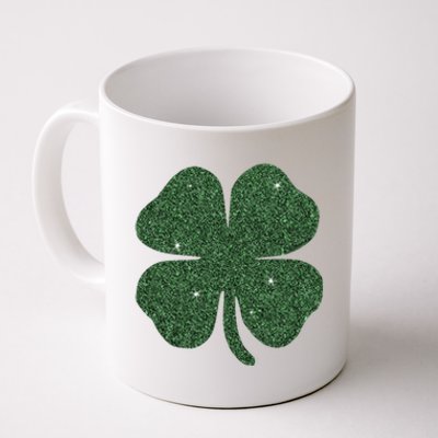 St Patricks Glitter Effect Clover Cute Gift Coffee Mug