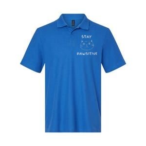 Stay Pawsitive Gift Softstyle Adult Sport Polo